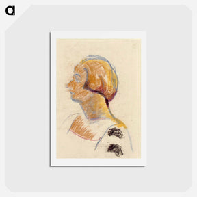 アートポストカード-Portrait of Nelly van Doesburg - テオ ファン ドゥースブルフ Postcard.