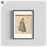 Woman and toy snake - 歌川 国芳 Poster.