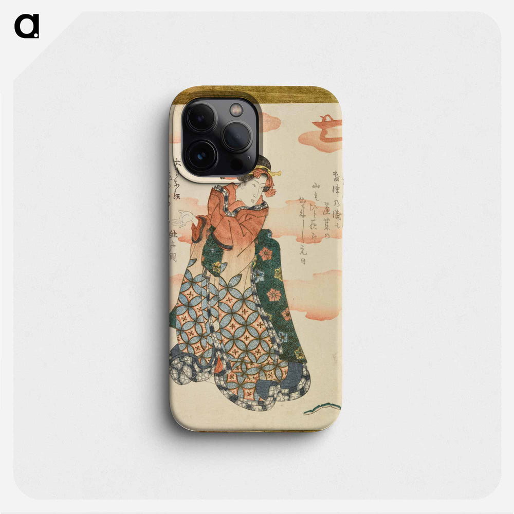 Woman and toy snake - 歌川 国芳 Phone Case.