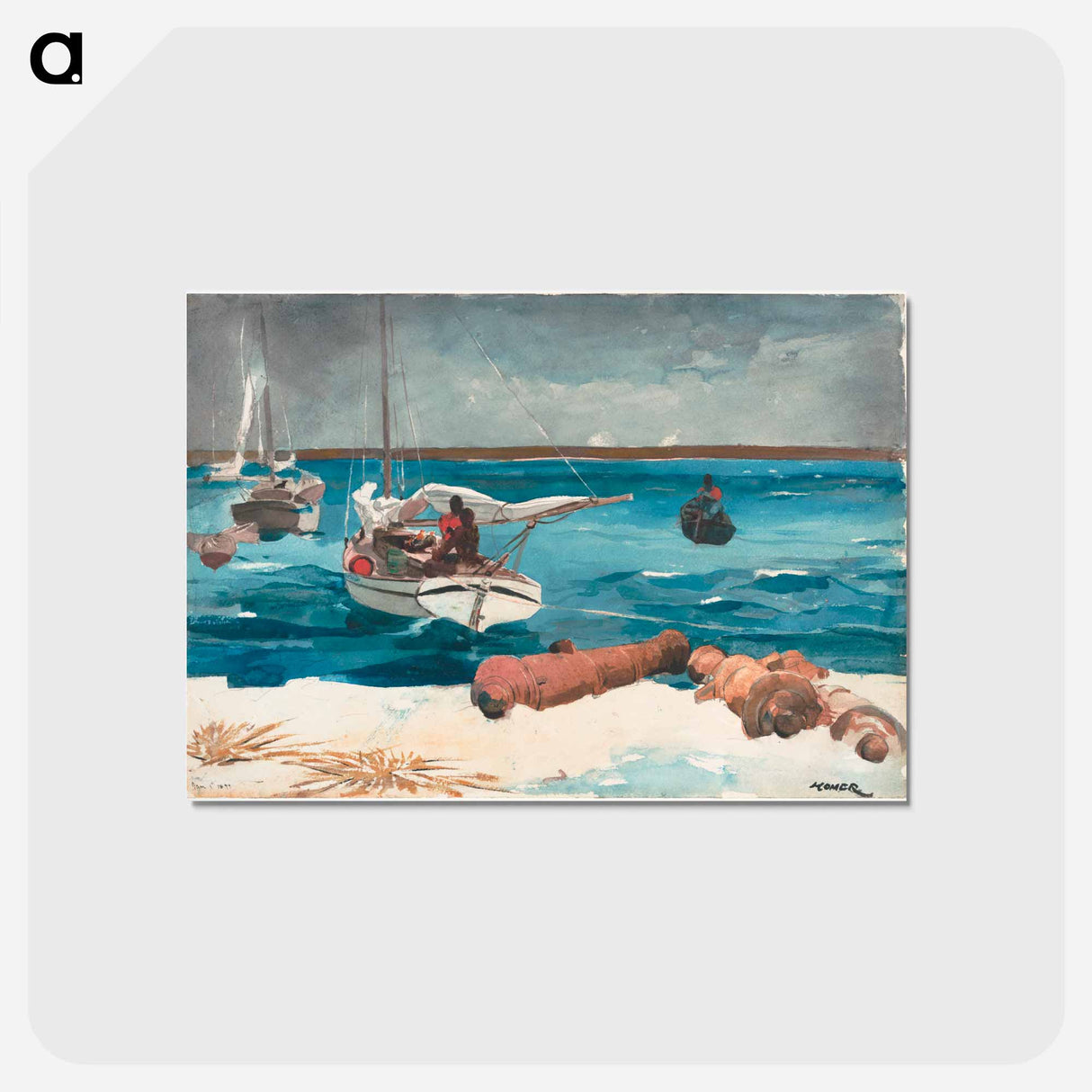 アートポストカード-Nassau - ウィンスロー ホーマー Postcard.