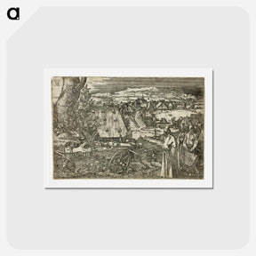 アートポストカード-Landscape with Cannon - アルブレヒト デューラー Postcard.
