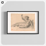 Study of a Male Nude - Edgar Degas Poster.