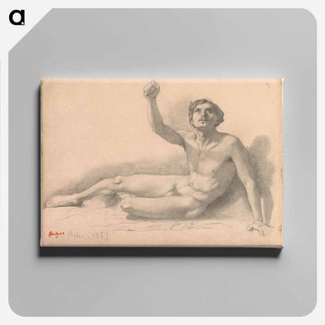Study of a Male Nude - エドガー ドガ Canvas.