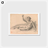アートポストカード-Study of a Male Nude - エドガー ドガ Postcard.