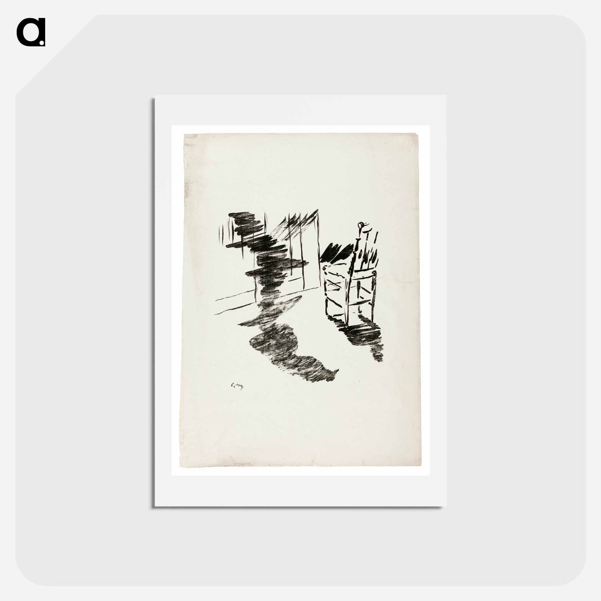 アートポストカード-The Chair - エドゥアール マネ Postcard.