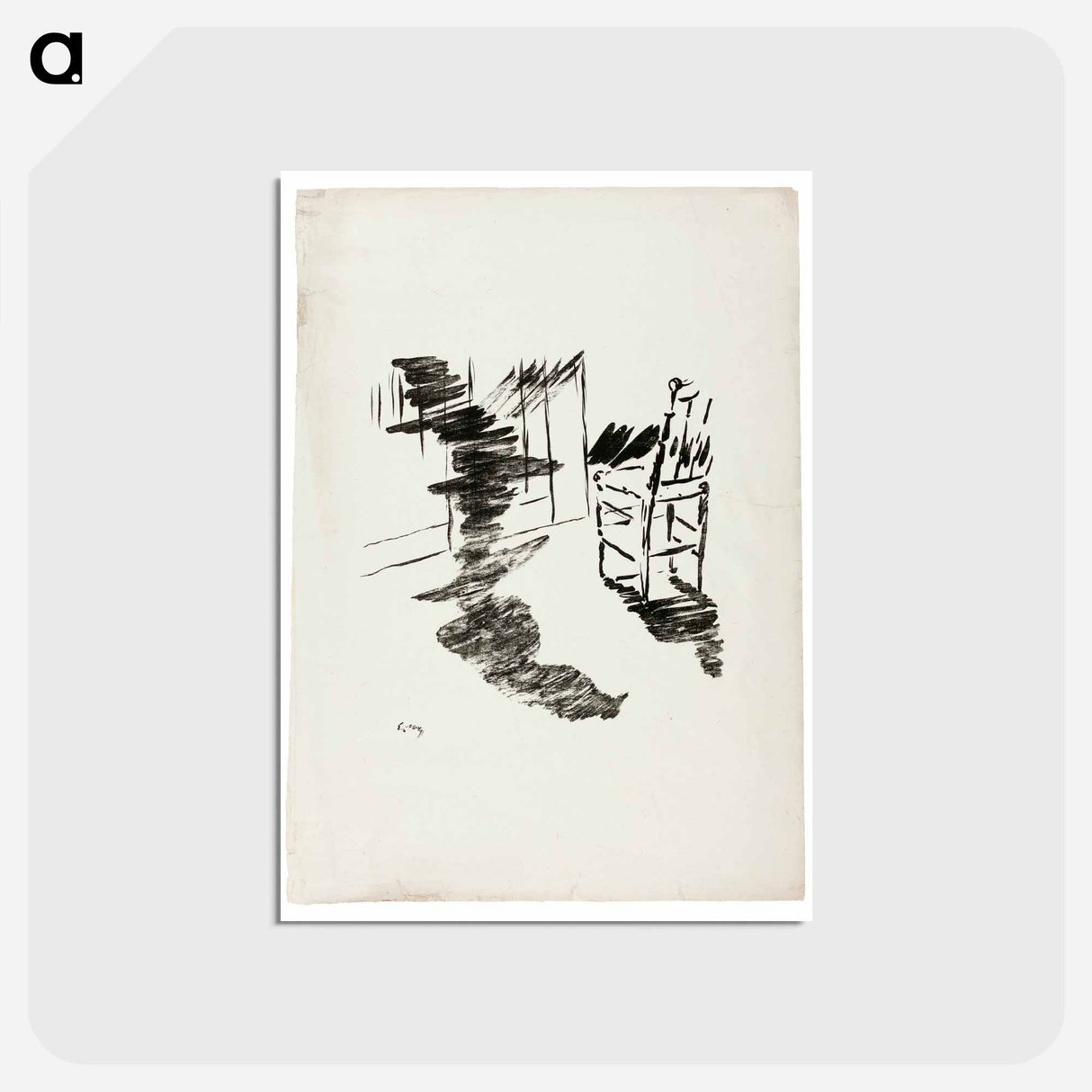アートポストカード-The Chair - エドゥアール マネ Postcard.