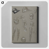 Studies of a Suit of Armor - エドワード バーン ジョーンズ Canvas.