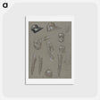 アートポストカード-Studies of a Suit of Armor - エドワード バーン ジョーンズ Postcard.