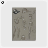 アートポストカード-Studies of a Suit of Armor - エドワード バーン ジョーンズ Postcard.