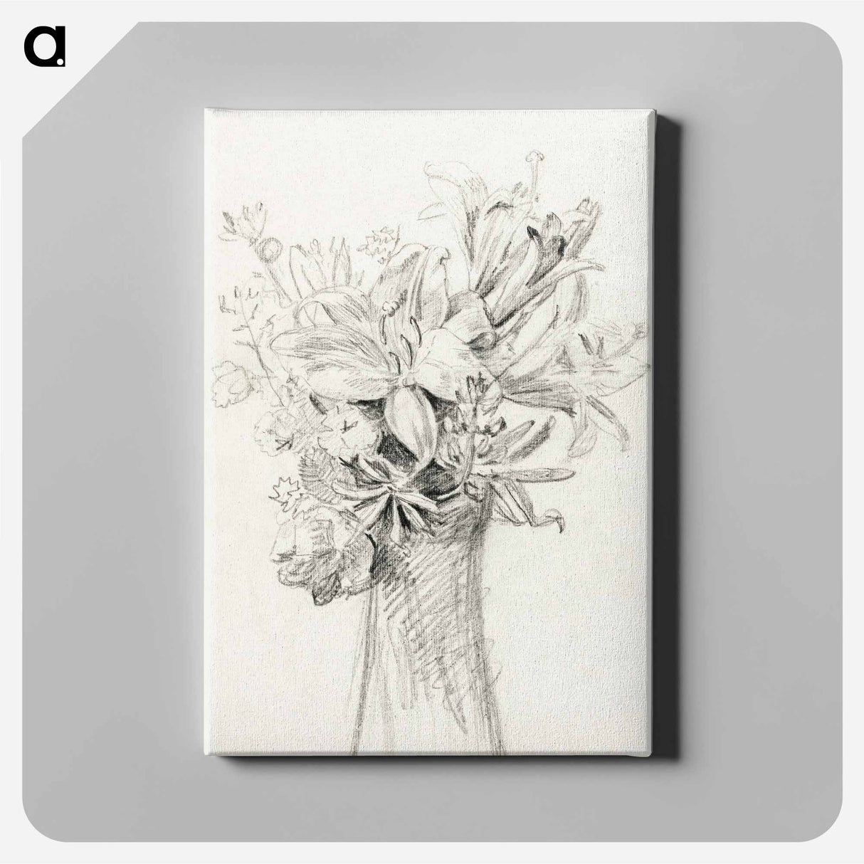 アートパネル-Flowers in a vase - ジャン ベルナール Canvas.