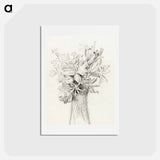 アートポストカード-Flowers in a vase - ジャン ベルナール Postcard.