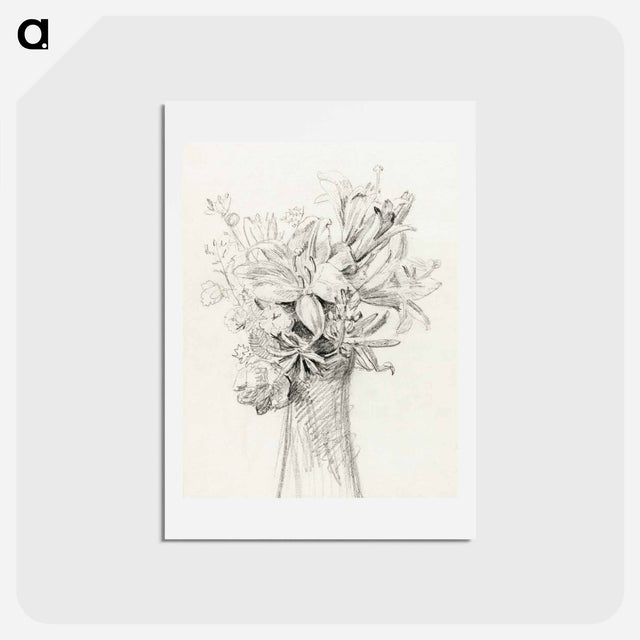 アートポストカード-Flowers in a vase - ジャン ベルナール Postcard.