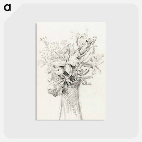 アートポストカード-Flowers in a vase - ジャン ベルナール Postcard.