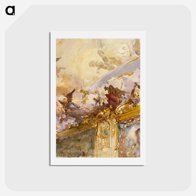アートポストカード-Tiepolo Ceiling, Milan - ジョン シンガー サージェント Postcard.
