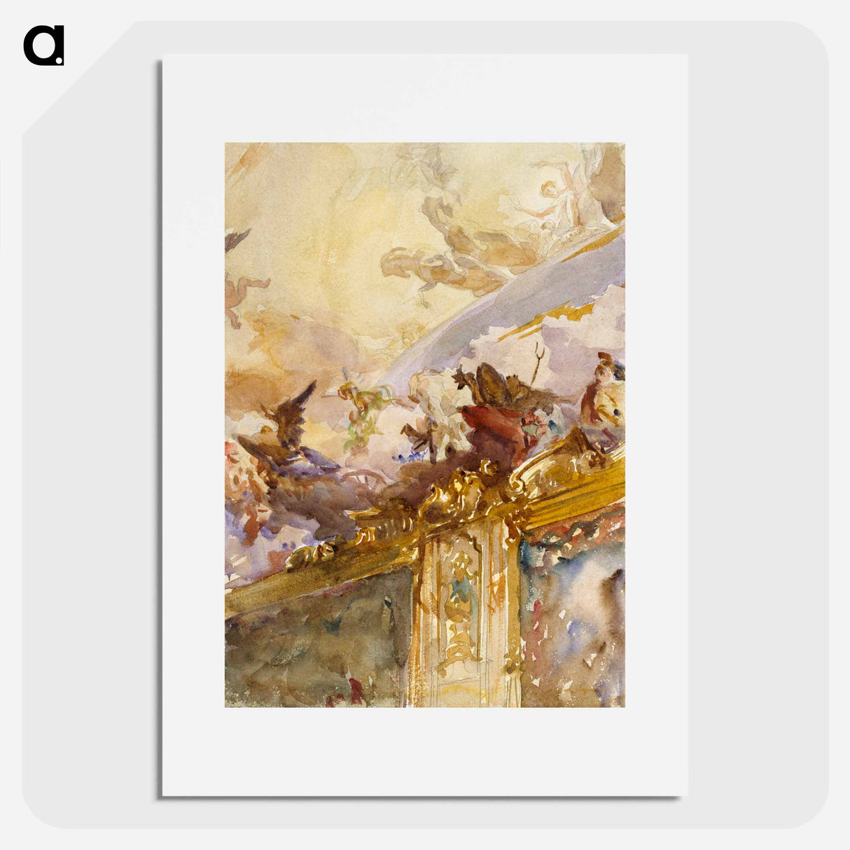 Tiepolo Ceiling, Milan - John Singer Sargent Poster.