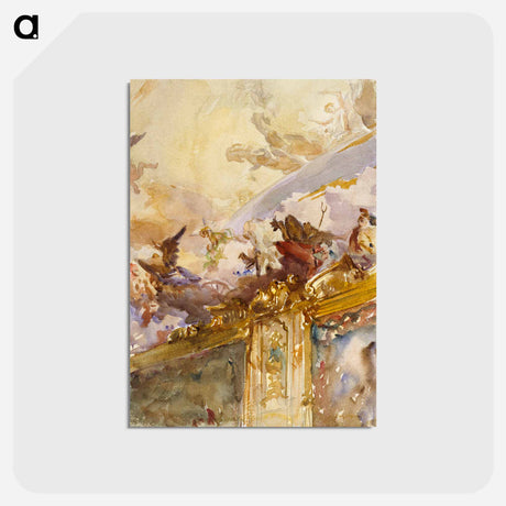 アートポストカード-Tiepolo Ceiling, Milan - ジョン シンガー サージェント Postcard.