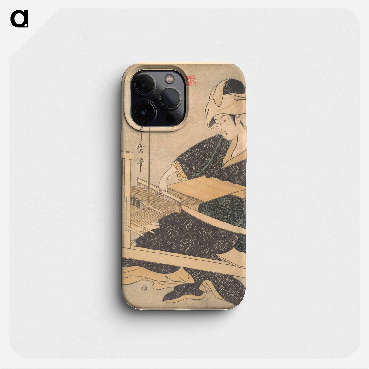 A Woman Weaving, Seated at a Hand Loom - 喜多川 歌麿 Phone Case.