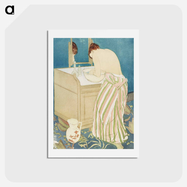 アートポストカード-Woman Bathing - メアリー カサット Postcard.