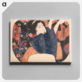 アートパネル-Summer airing of clothes - 歌川 国芳 Canvas.