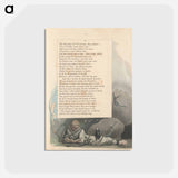アートポストカード-Young's Night Thoughts, Page 15, "The Longest Night Though Longer Far, Would Fail" - ウィリアム ブレイク Postcard.