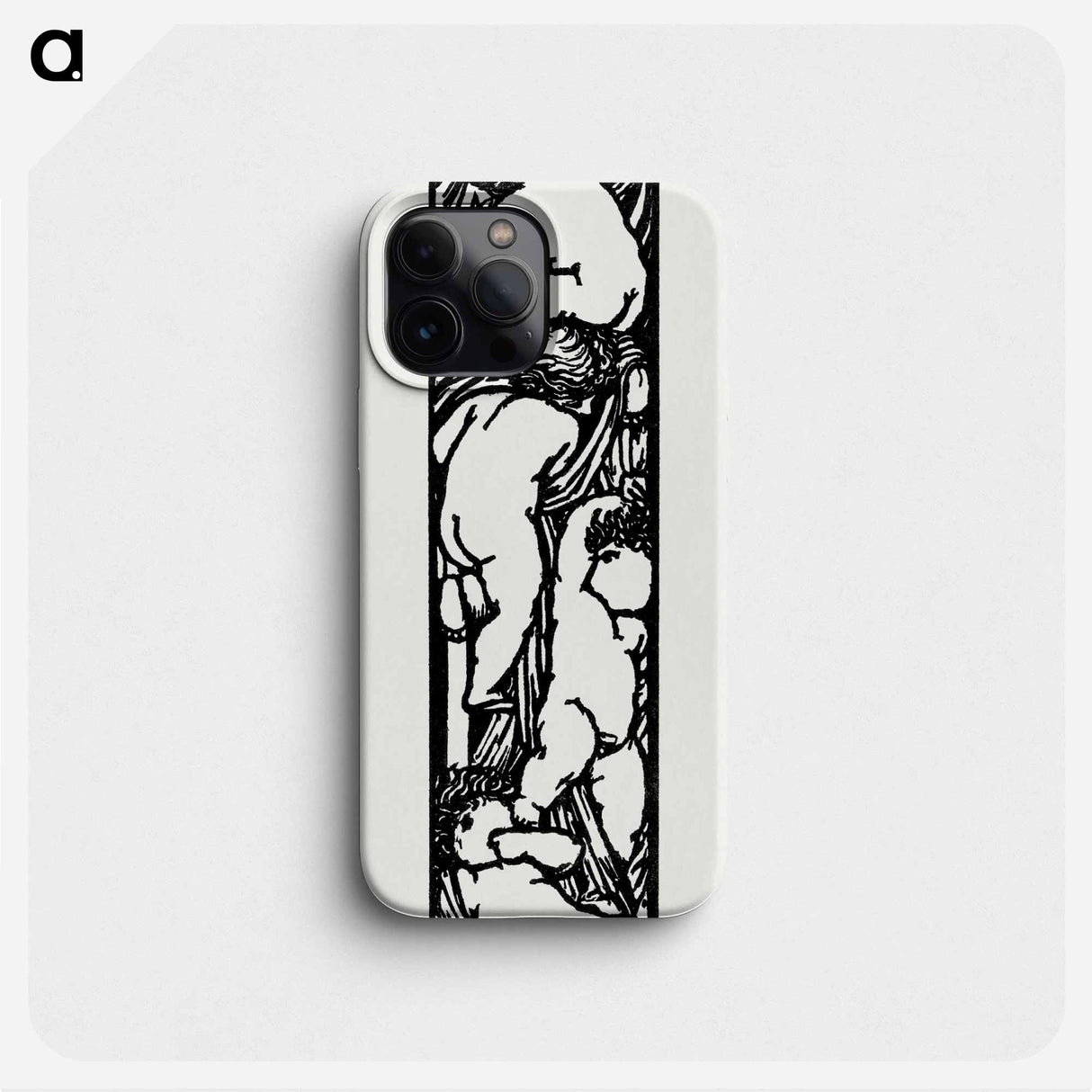 Love is Enough–Upright Border or Sidepiece with four Puti - ウィリアム モリス Phone Case.