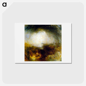 アートポストカード-Shade and Darkness, The Evening of The Deluge - ウィリアム ターナー Postcard.