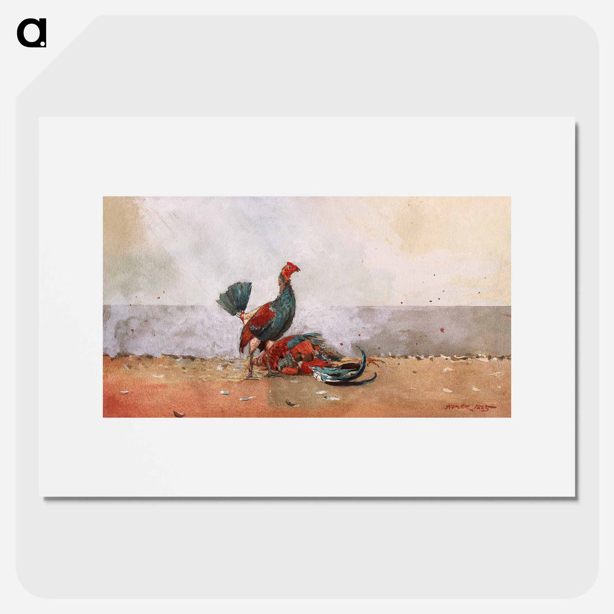 The Cock Fight - Winslow Homer Poster.