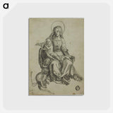 アートポストカード-Madonna with the Monkey - アルブレヒト デューラー Postcard.