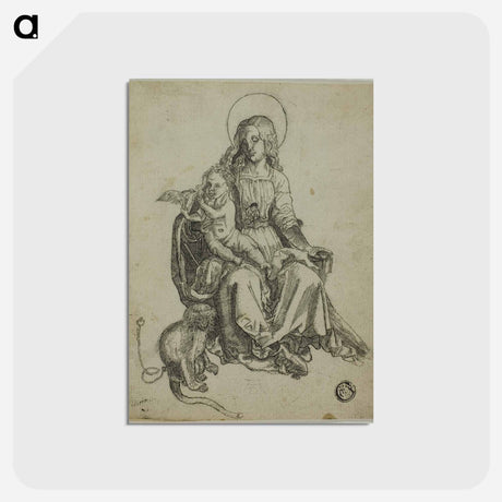 アートポストカード-Madonna with the Monkey - アルブレヒト デューラー Postcard.