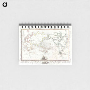 アートメモ帳-The Voyages of Captain James Cook - アンティーク地図 Memo.