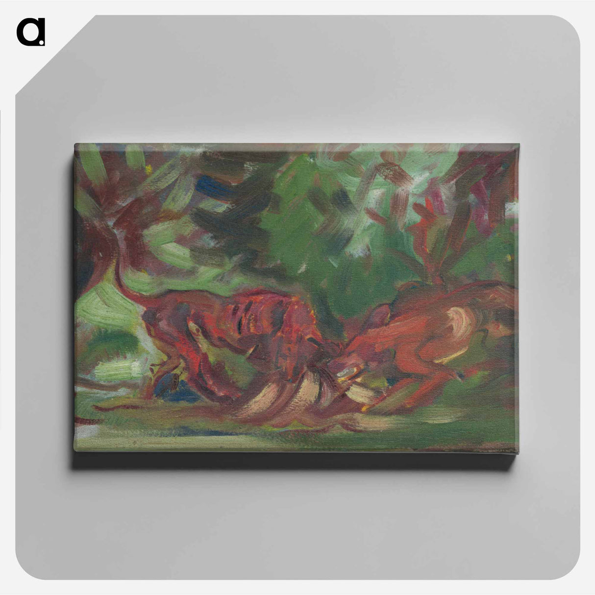 Dogs fighting - アーノルド ピーター ワイズ クビンチャン Canvas.