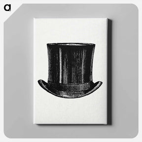アートパネル-European Top Hat with Maps - 大英図書館 Canvas.