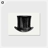 アートポストカード-European Top Hat with Maps - 大英図書館 Postcard.