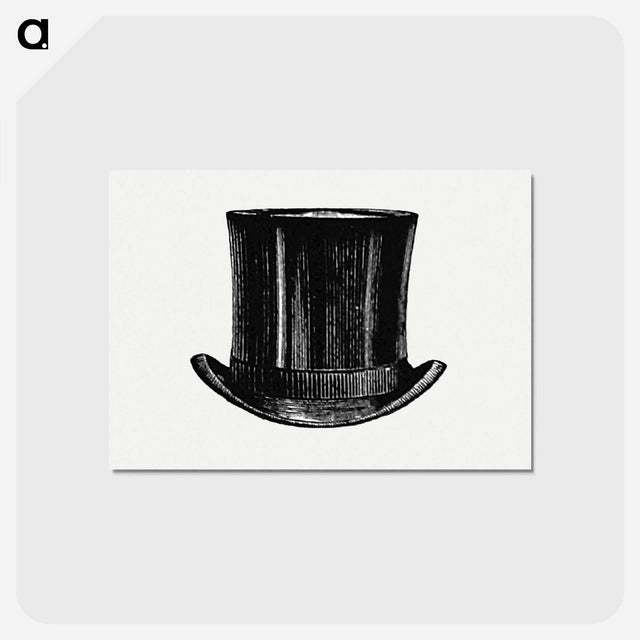 アートポストカード-European Top Hat with Maps - 大英図書館 Postcard.