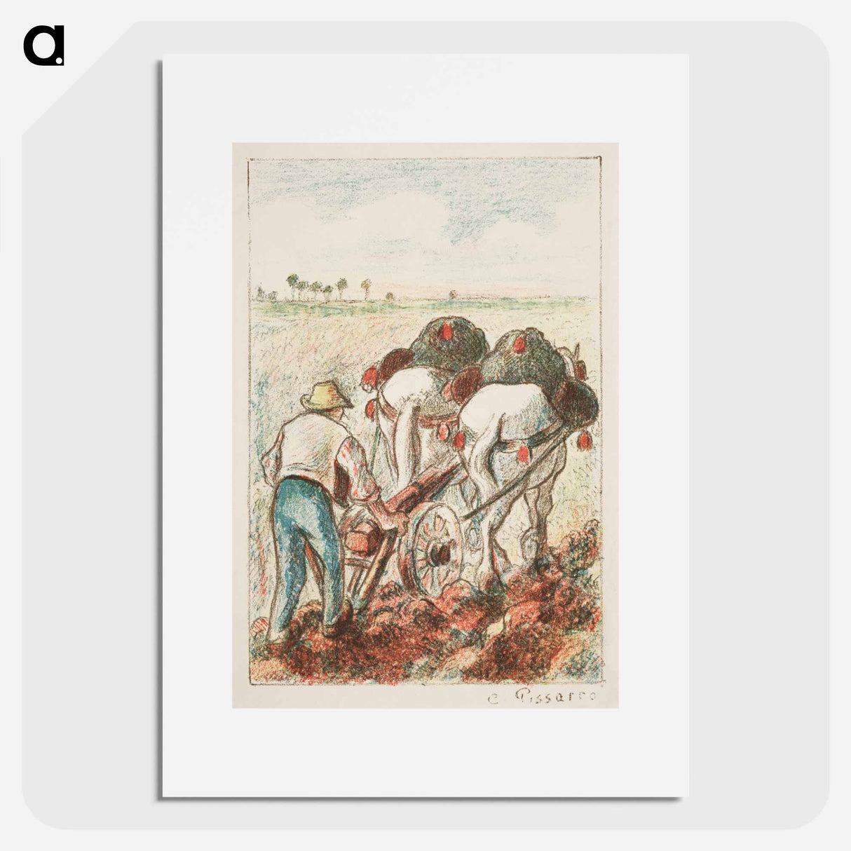 The Plough - Camille Pissarro Poster.