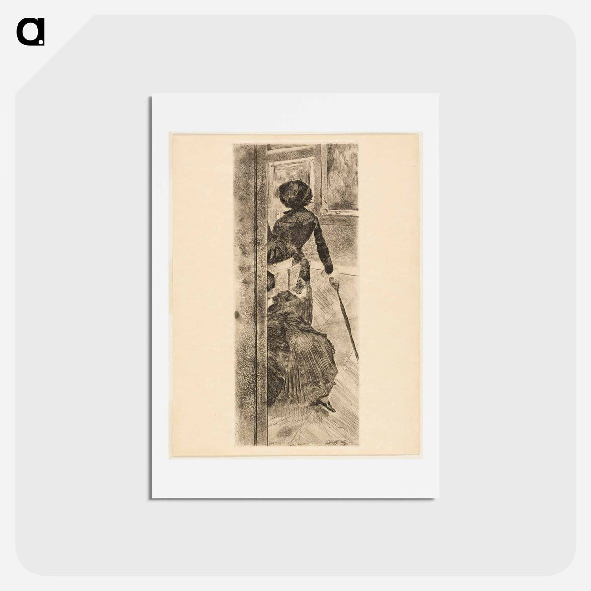 アートポストカード-Mary Cassatt at the Louvre: The Paintings Gallery - エドガー ドガ Postcard.
