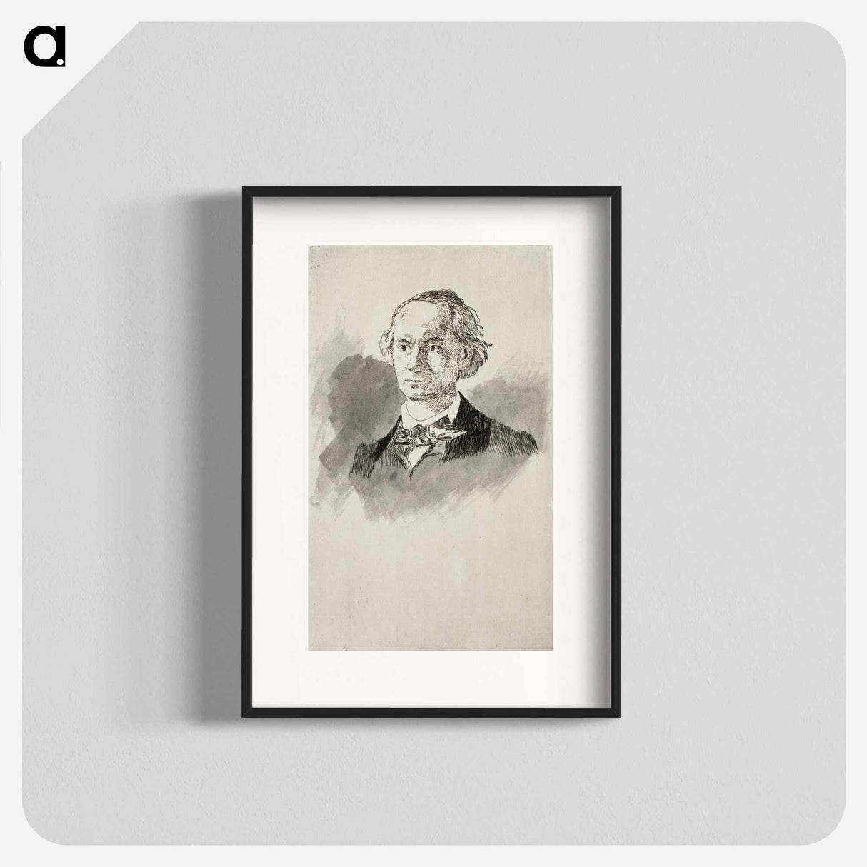 アートポスター-Charles Baudelaire, Full Face III - エドゥアール マネ Poster.