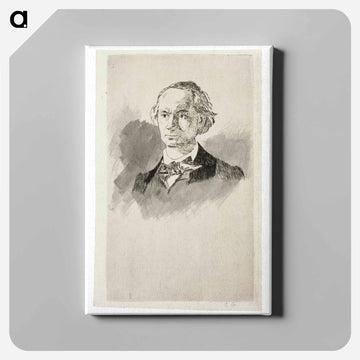 Charles Baudelaire, Full Face III - エドゥアール マネ Canvas.