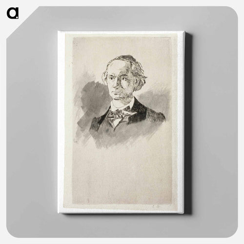 Charles Baudelaire, Full Face III - Edouard Manet Canvas.