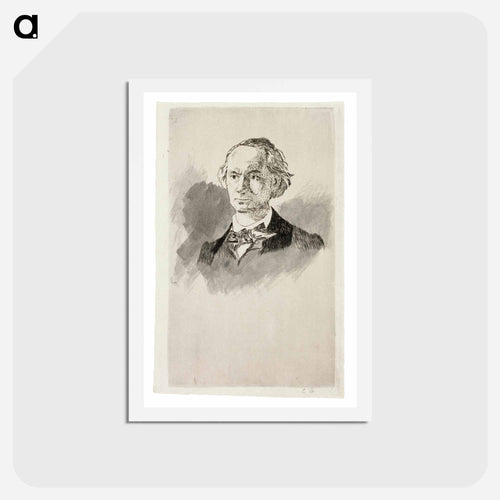 Charles Baudelaire, Full Face III - エドゥアール マネ Postcard.