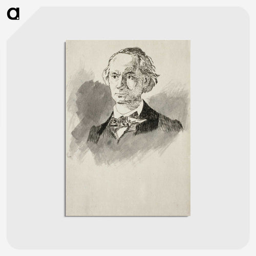 Charles Baudelaire, Full Face III - エドゥアール マネ Postcard.