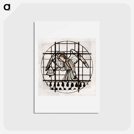 アートポストカード-Angel Playing on Bells - エドワード バーン ジョーンズ Postcard.