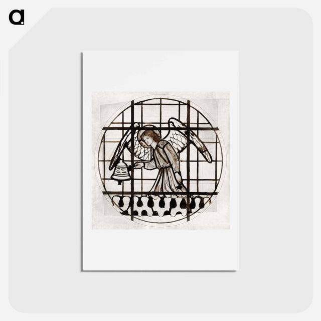 アートポストカード-Angel Playing on Bells - エドワード バーン ジョーンズ Postcard.