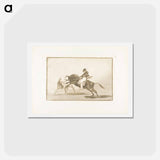 アートポストカード-The Same Ceballos, Mounted on Another Bull, Breaks Short Spears in the Ring at Madrid - フランシスコ デ ゴヤ Postcard.