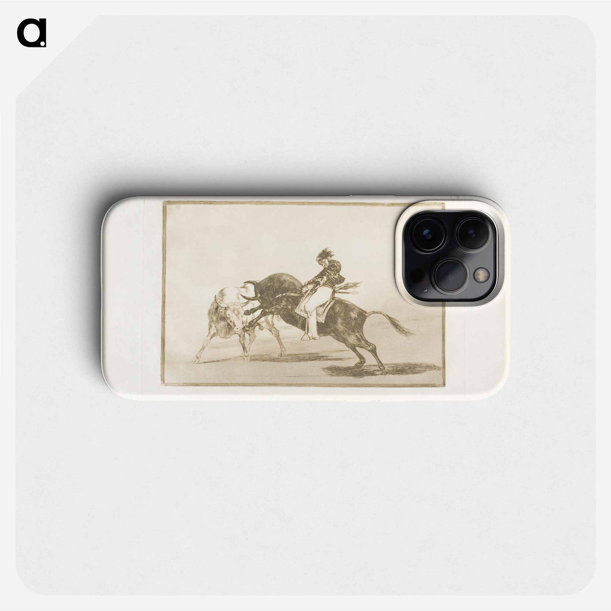 The Same Ceballos, Mounted on Another Bull, Breaks Short Spears in the Ring at Madrid - Francisco de Goya Phone Case.