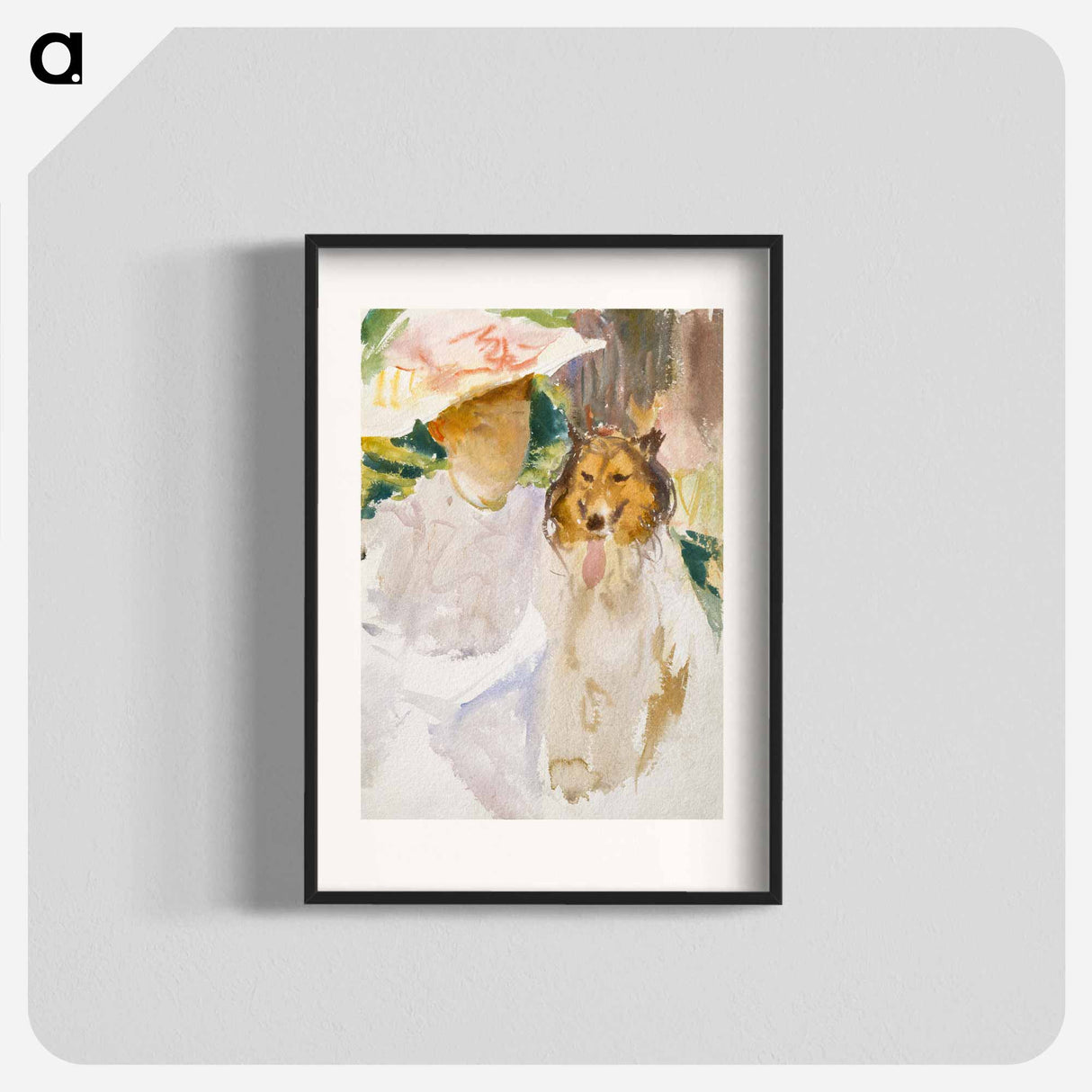 Woman with Collie - John Singer Sargent Poster.