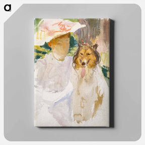 アートパネル-Woman with Collie - ジョン シンガー サージェント Canvas.