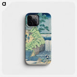 Hokusai's Fall of Aoiga Oka, Yedo - Katsushika Hokusai Phone Case.