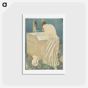 アートポストカード-Woman bathing - メアリー カサット Postcard.