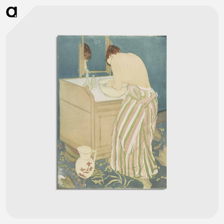 アートポストカード-Woman bathing - メアリー カサット Postcard.